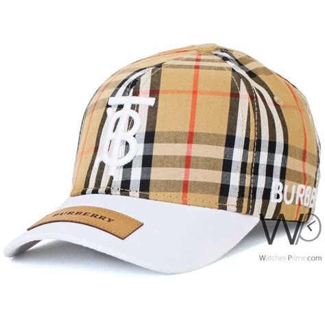 burberry cap white